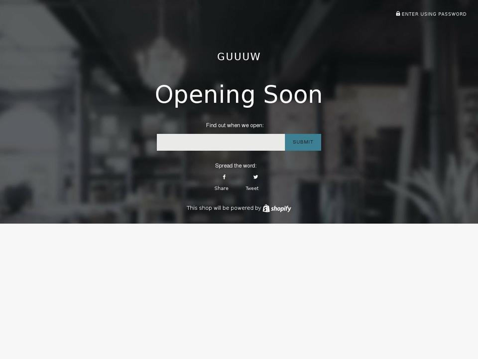 guuuw.com — Shopify storefront screenshot