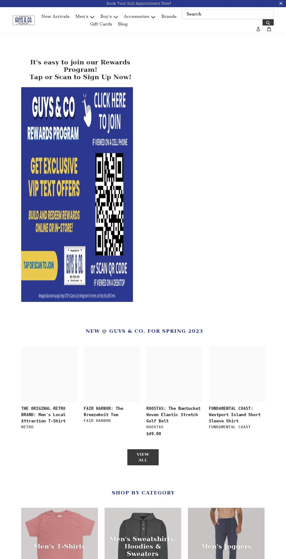 guysandco.com shopify website screenshot