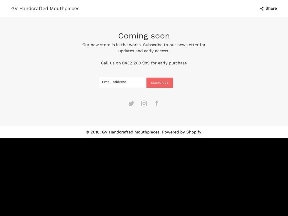 gvmouthpieces.com shopify website screenshot