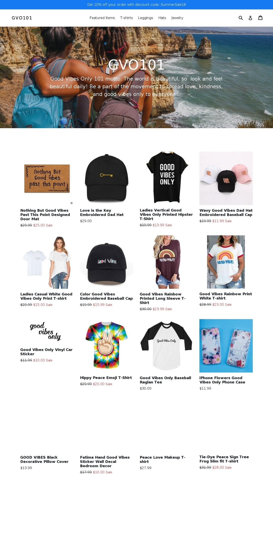 gvo101.com — Shopify storefront screenshot