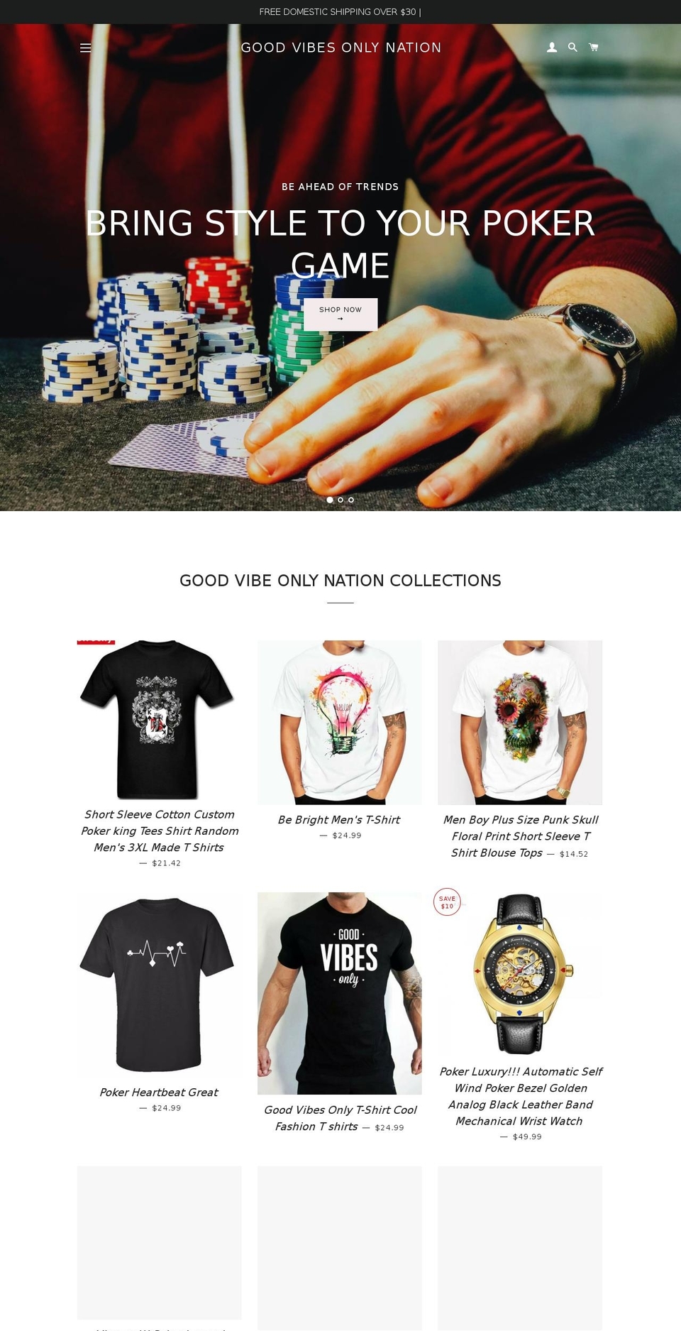 gvonation.com — Shopify storefront screenshot