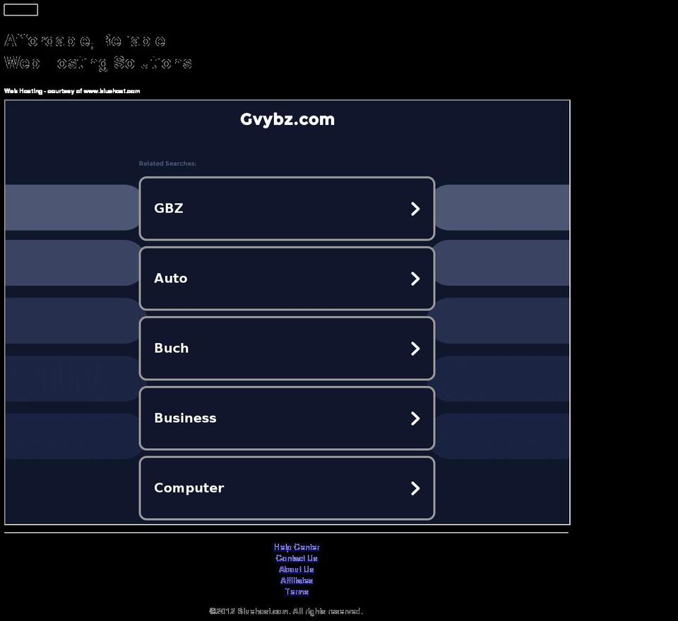gvybz.com — Shopify storefront screenshot