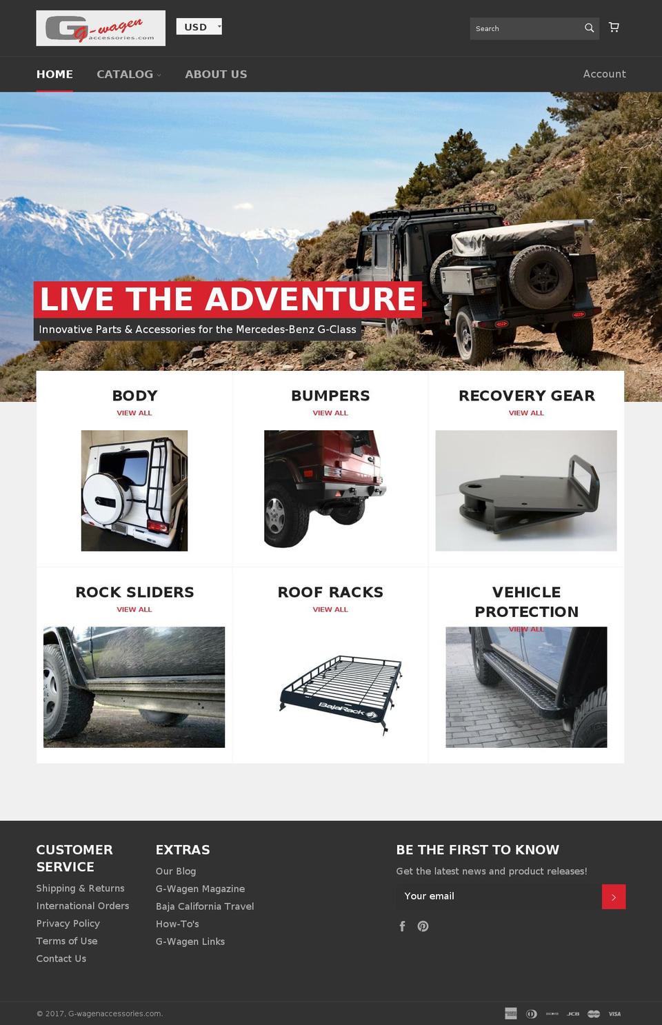 Mercedes G Wagon Accessories Store - Final Apr2016 Shopify theme site example gwagenaccessories.net