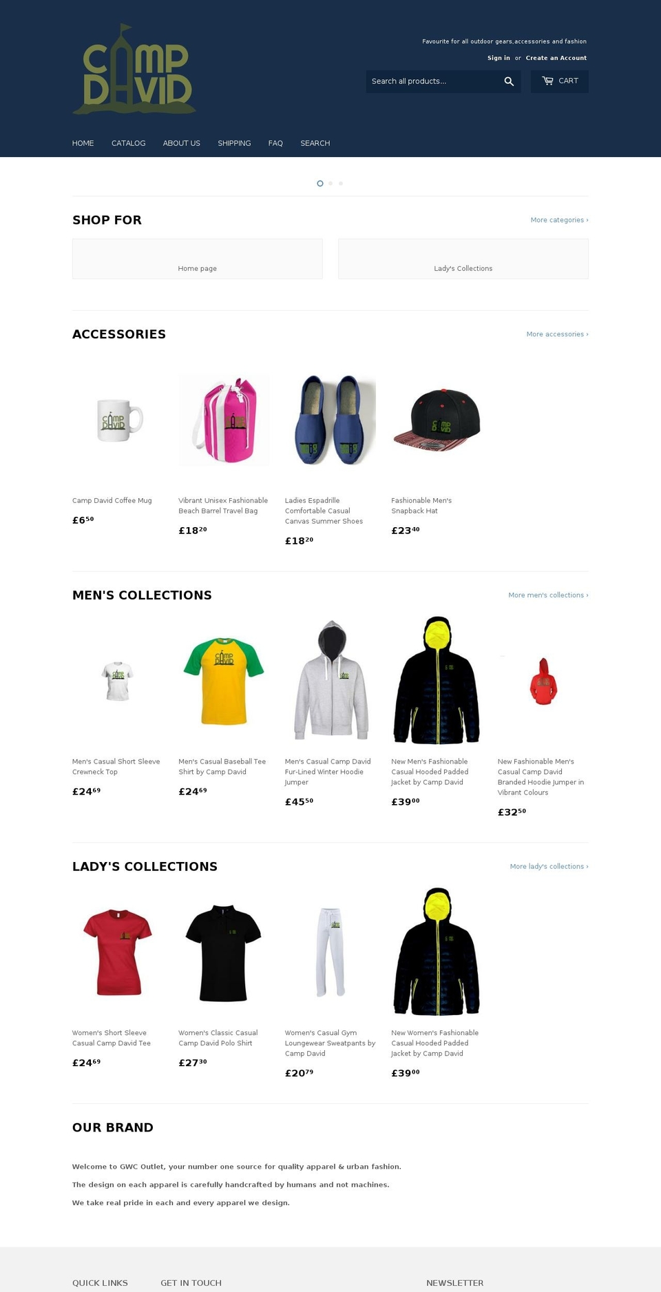 gwcoutlet.com — Shopify storefront screenshot