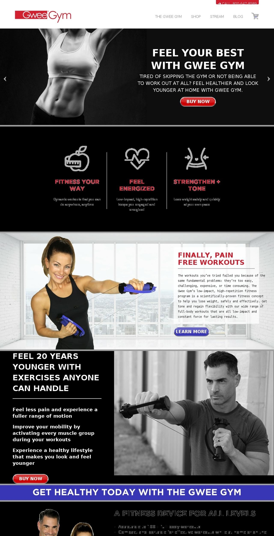 gweegym.com shopify website screenshot