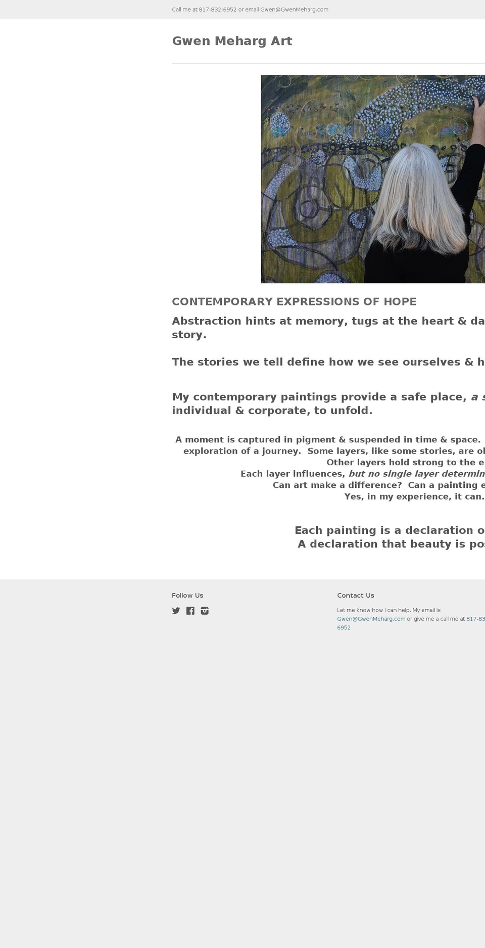 gwenmeharg.com shopify website screenshot