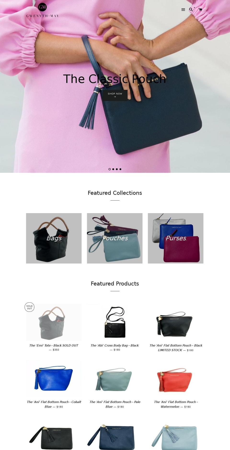 gwenythmay.com shopify website screenshot