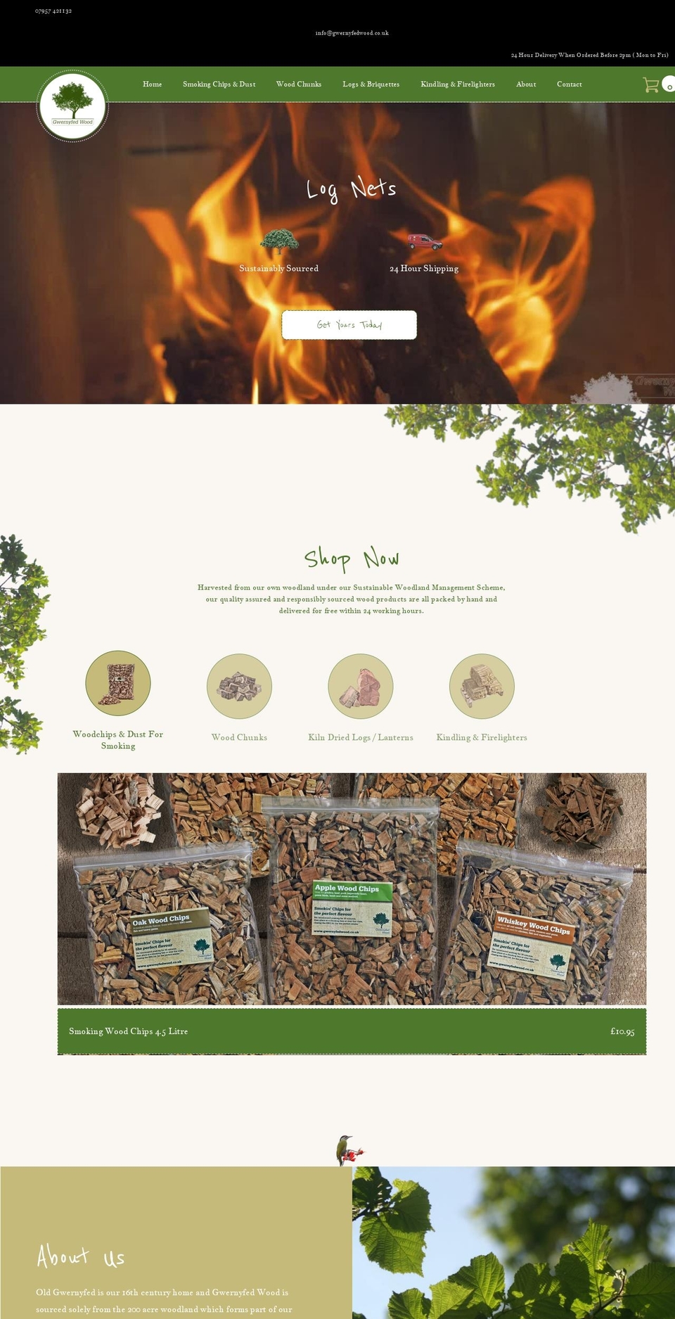 gwernyfedwood.co.uk shopify website screenshot