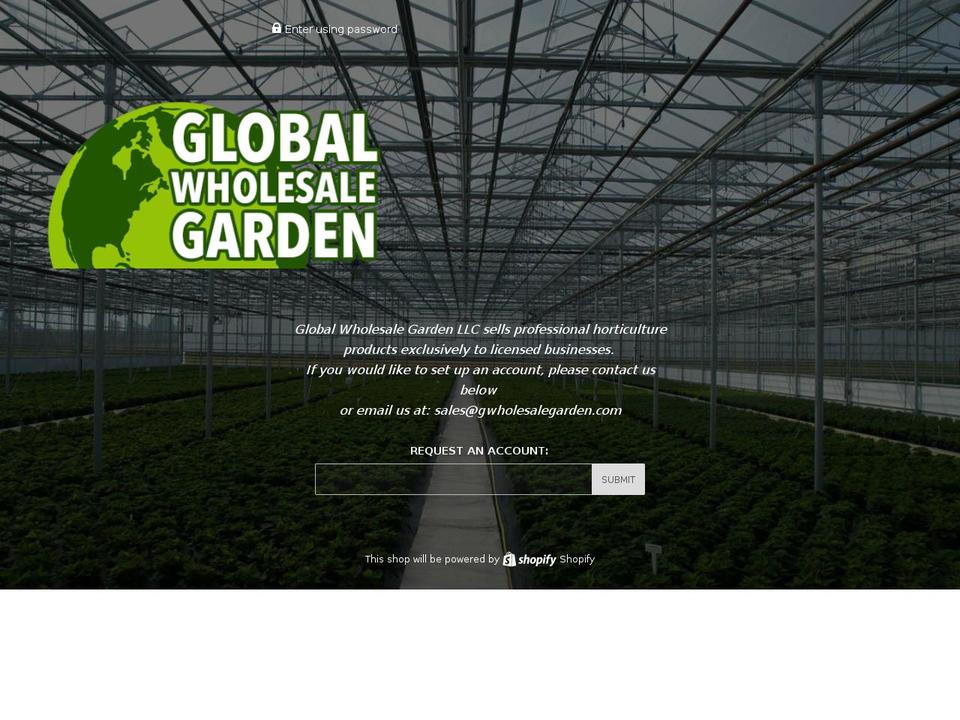 gwholesalegarden.com — Shopify storefront screenshot
