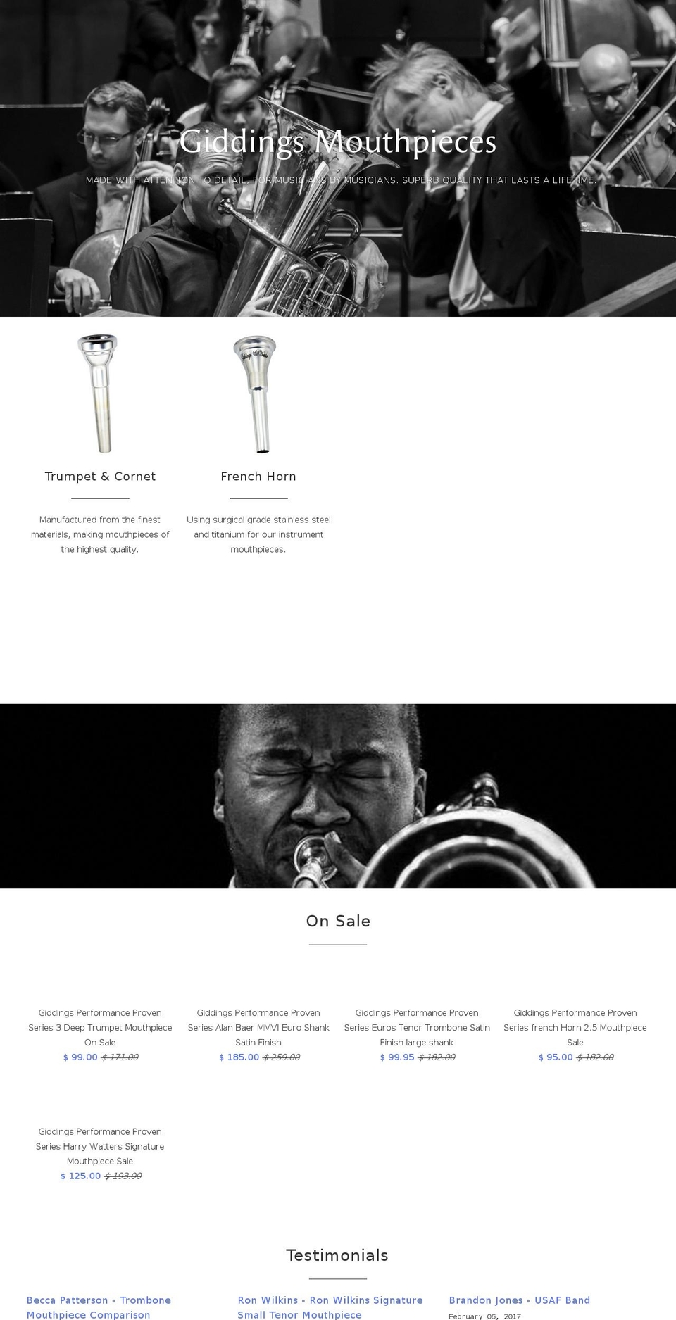 gwmouthpieces.com shopify website screenshot