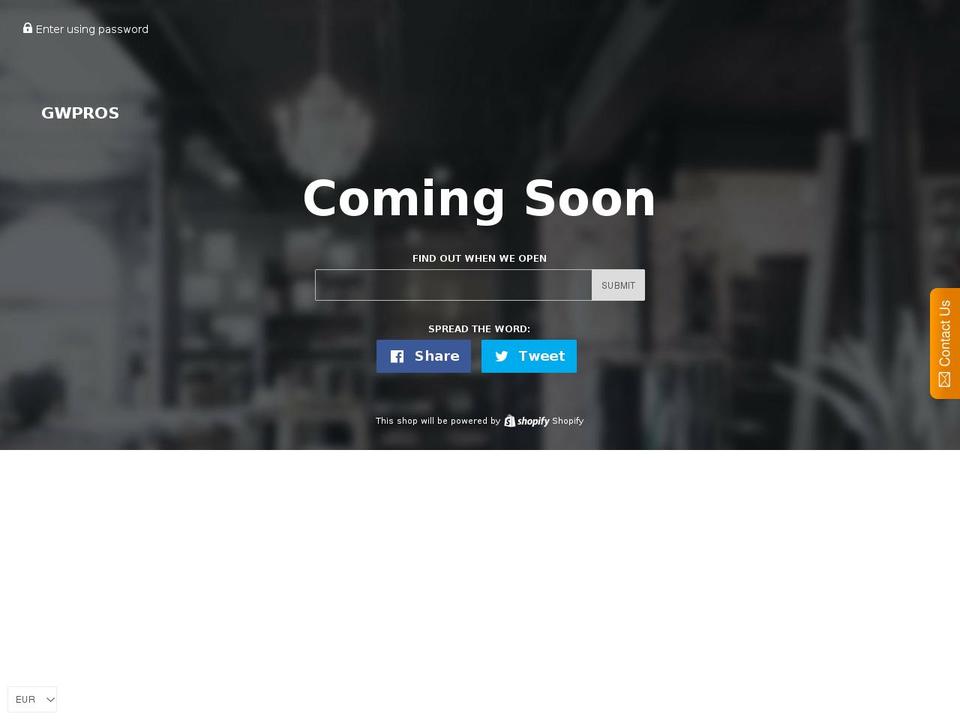 gwpros.com — Shopify storefront screenshot