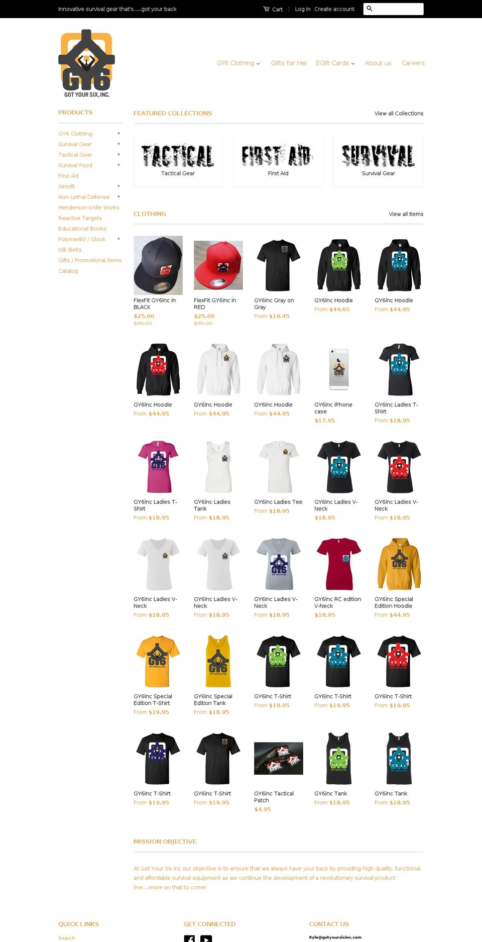 gy6inc.com shopify website screenshot