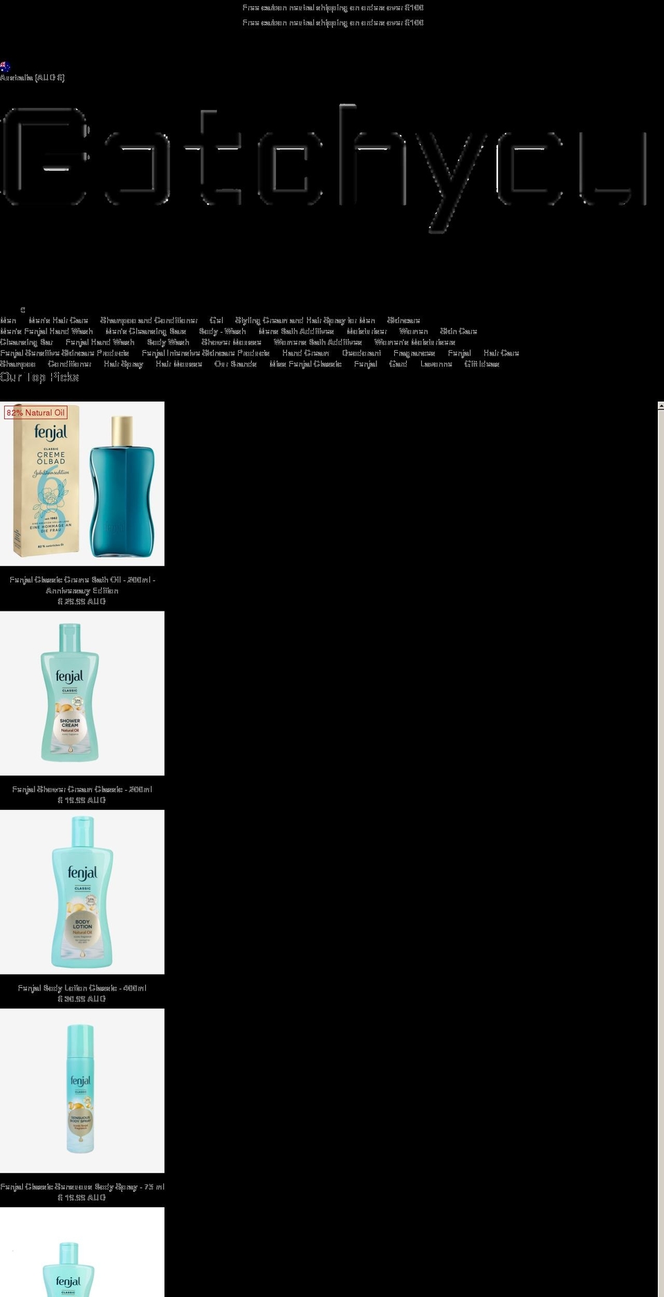 gycovered.com shopify website screenshot