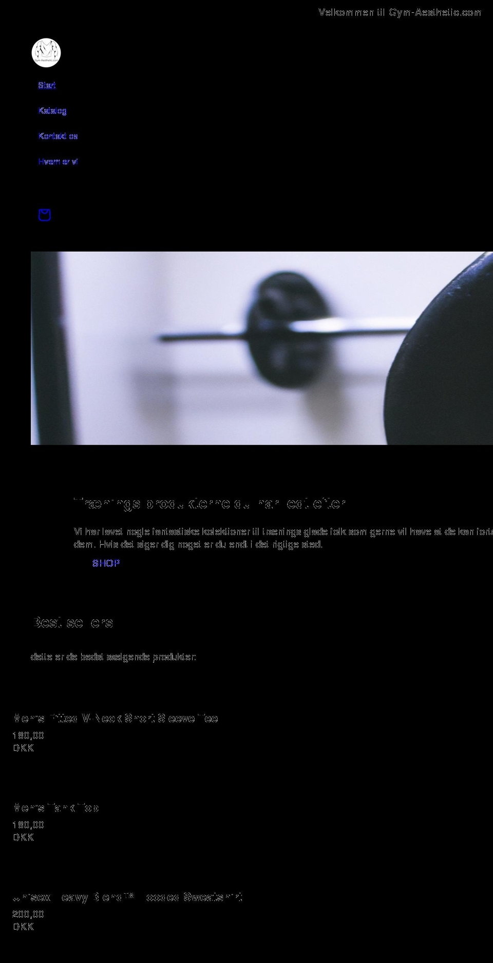 gym-aesthetic.com shopify website screenshot