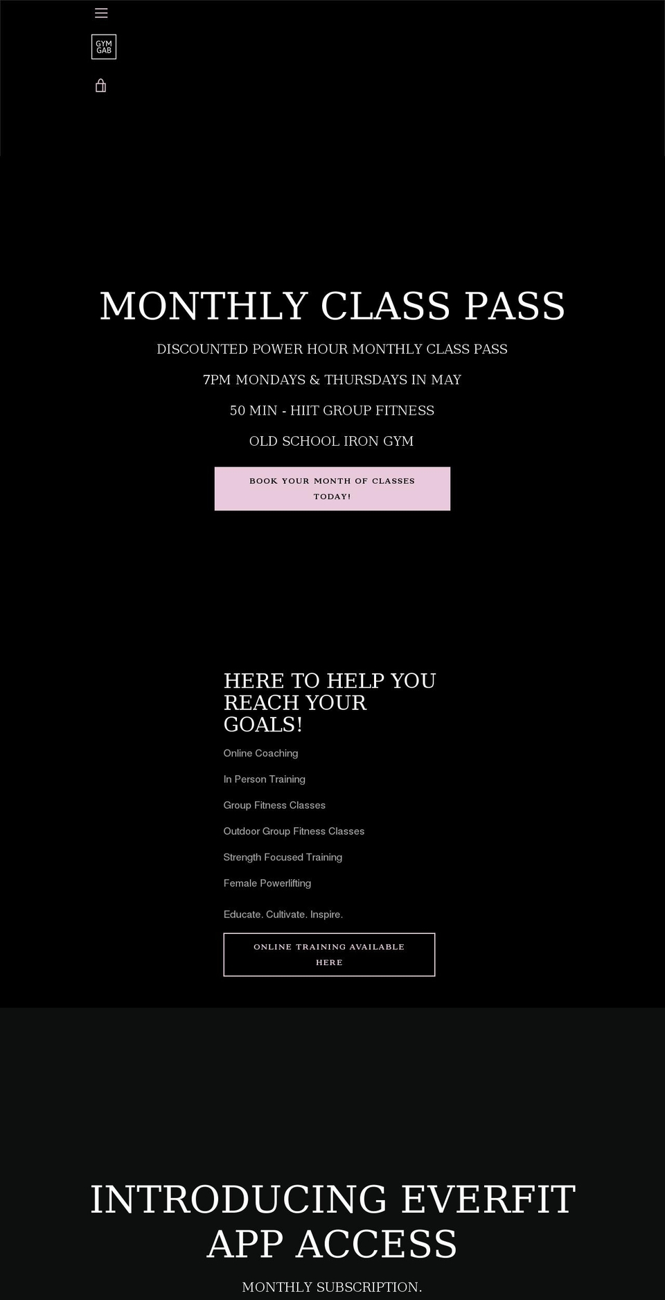 gym-gab.com shopify website screenshot