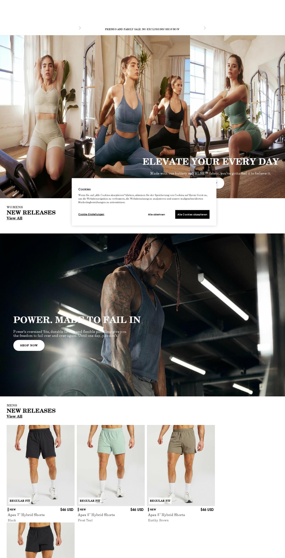 gym.sh shopify website screenshot