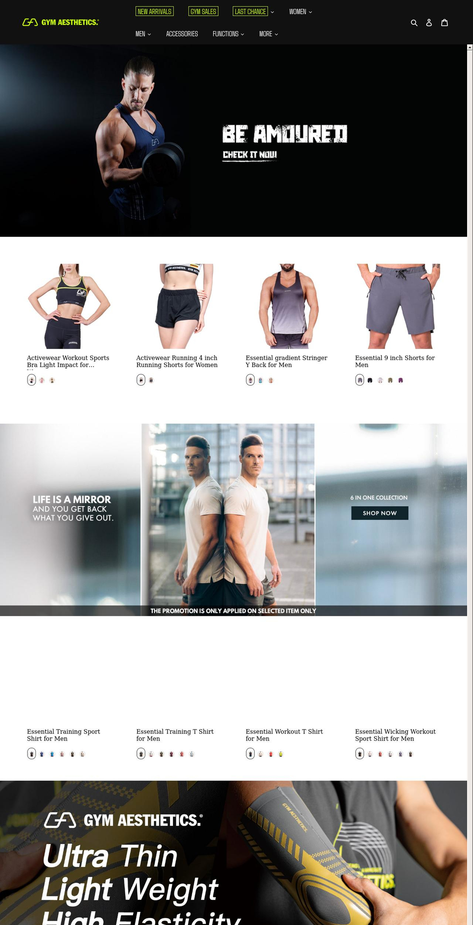 gymaesthetics.com shopify website screenshot