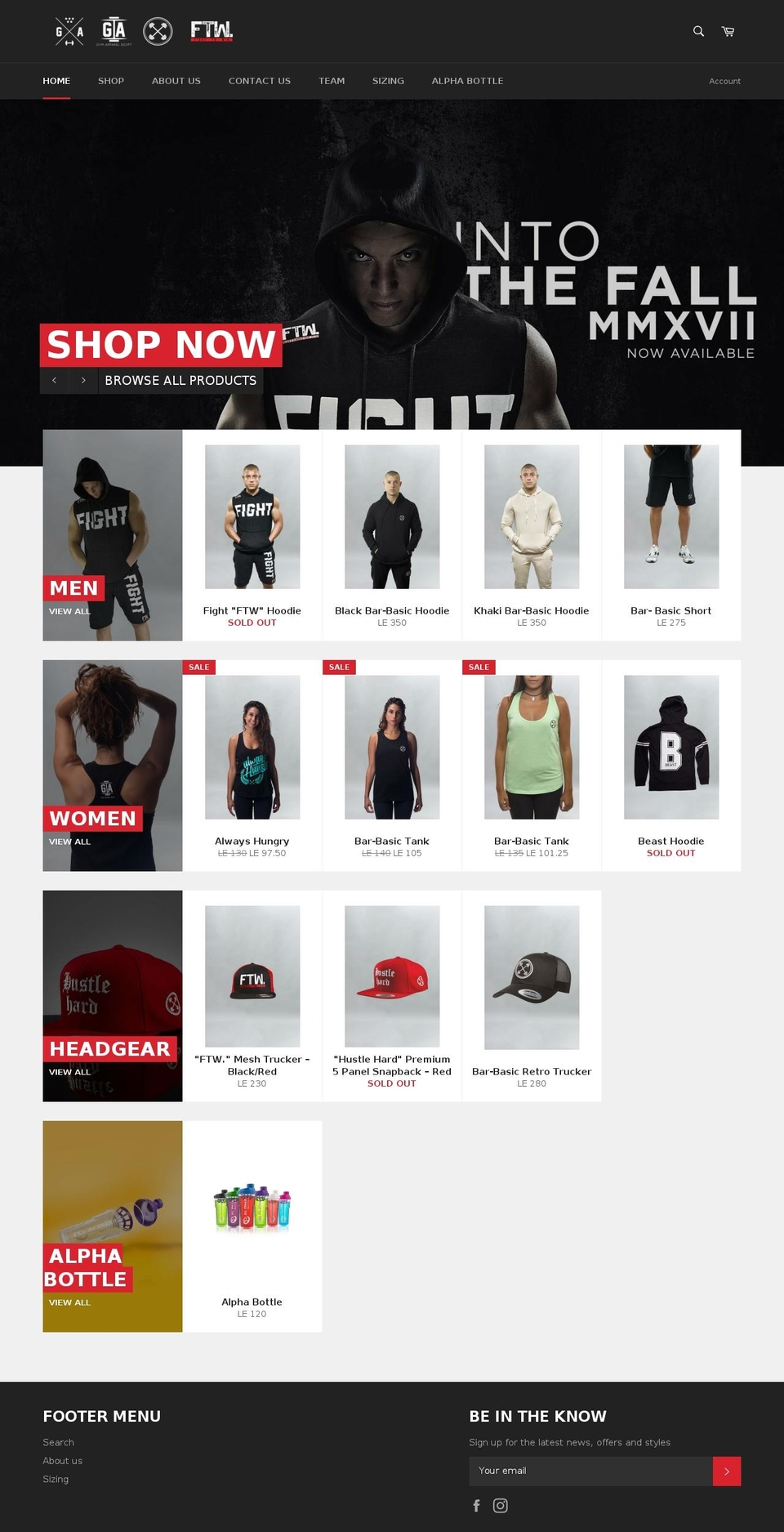 gymapparel.net shopify website screenshot