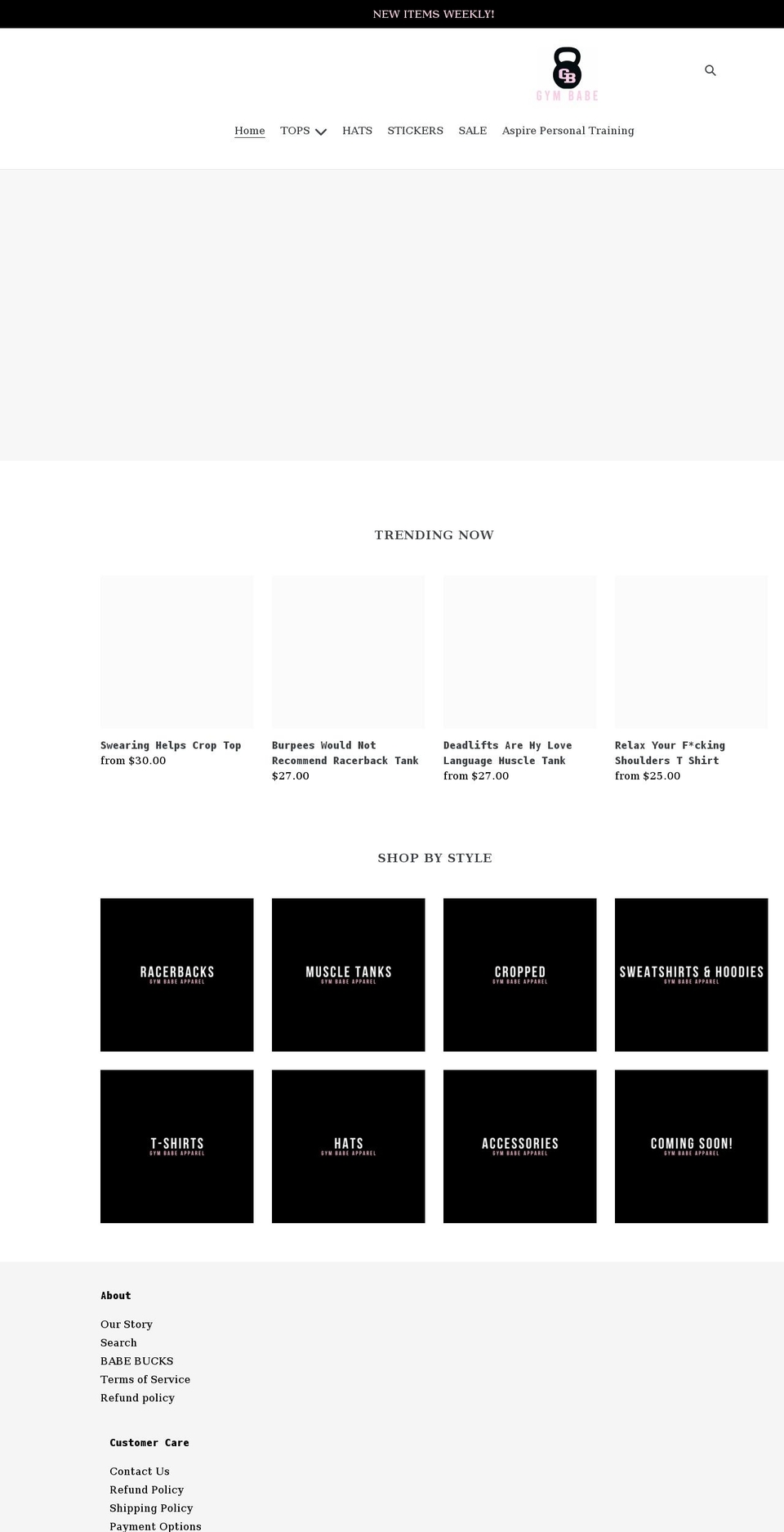 gymbabeapparel.com shopify website screenshot