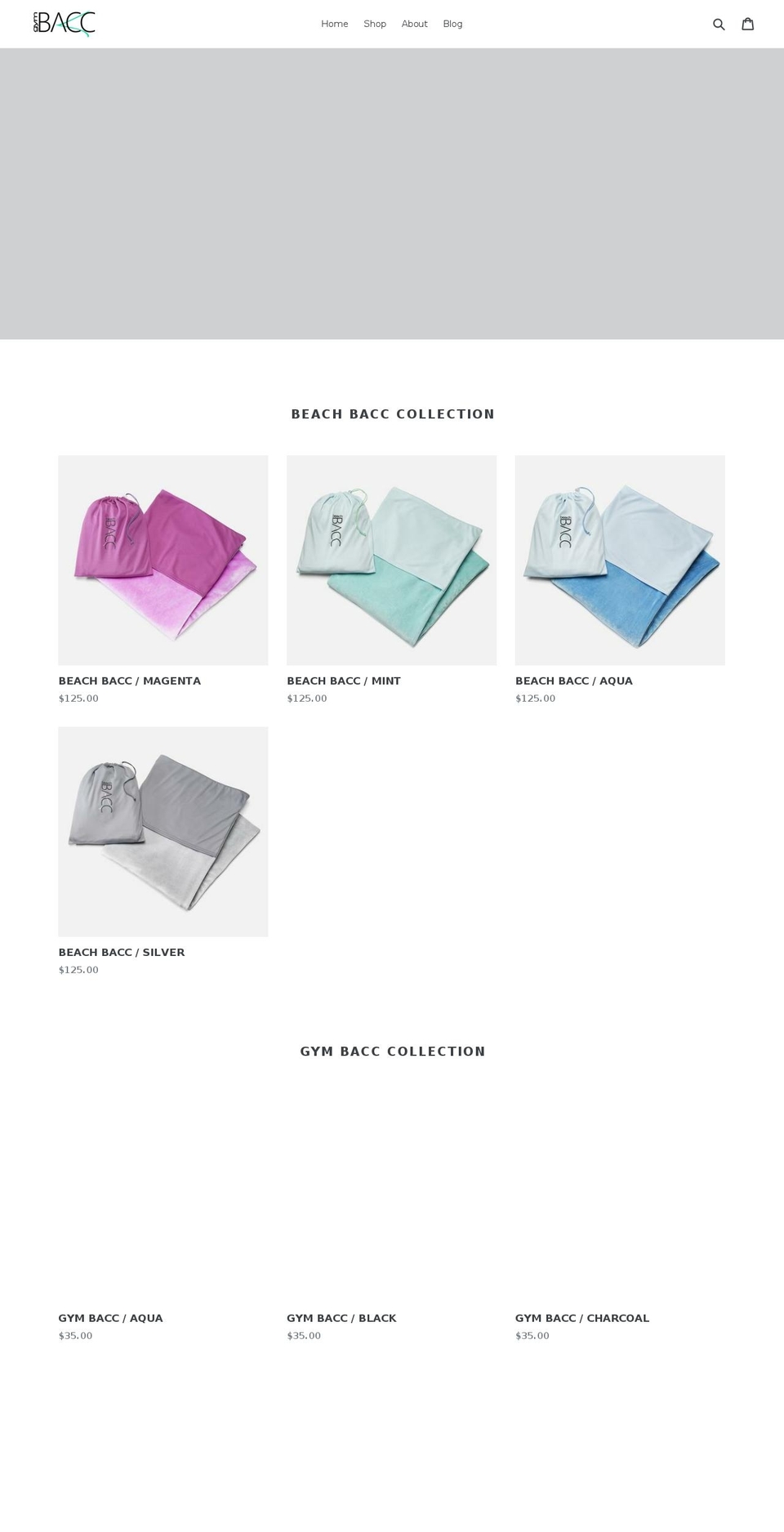 gymbacc.com — Shopify storefront screenshot