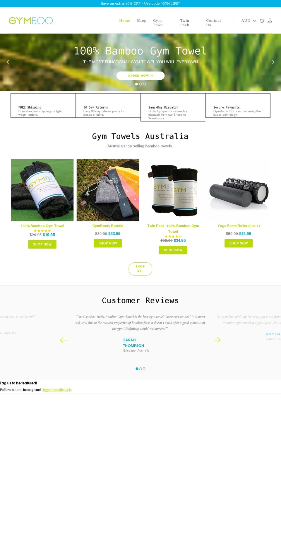 gymboolifestyle.com shopify website screenshot