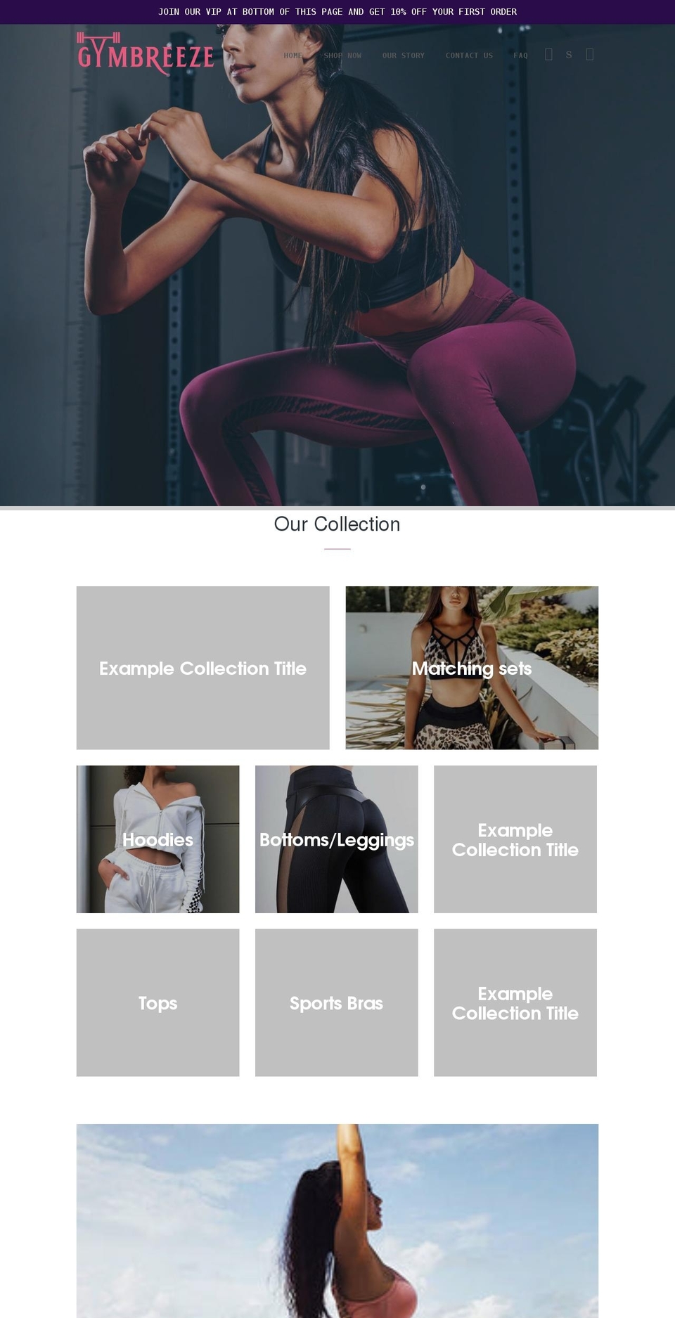 gymbreeze.com shopify website screenshot