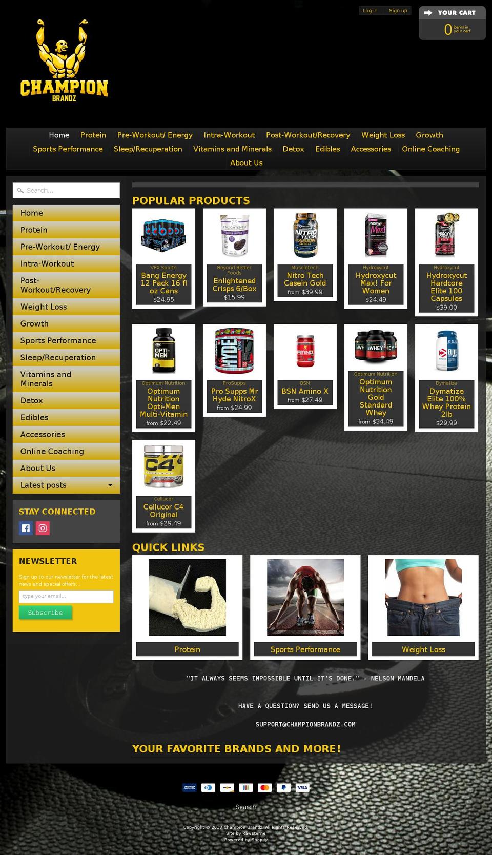 gymbrodepot.com — Shopify storefront screenshot