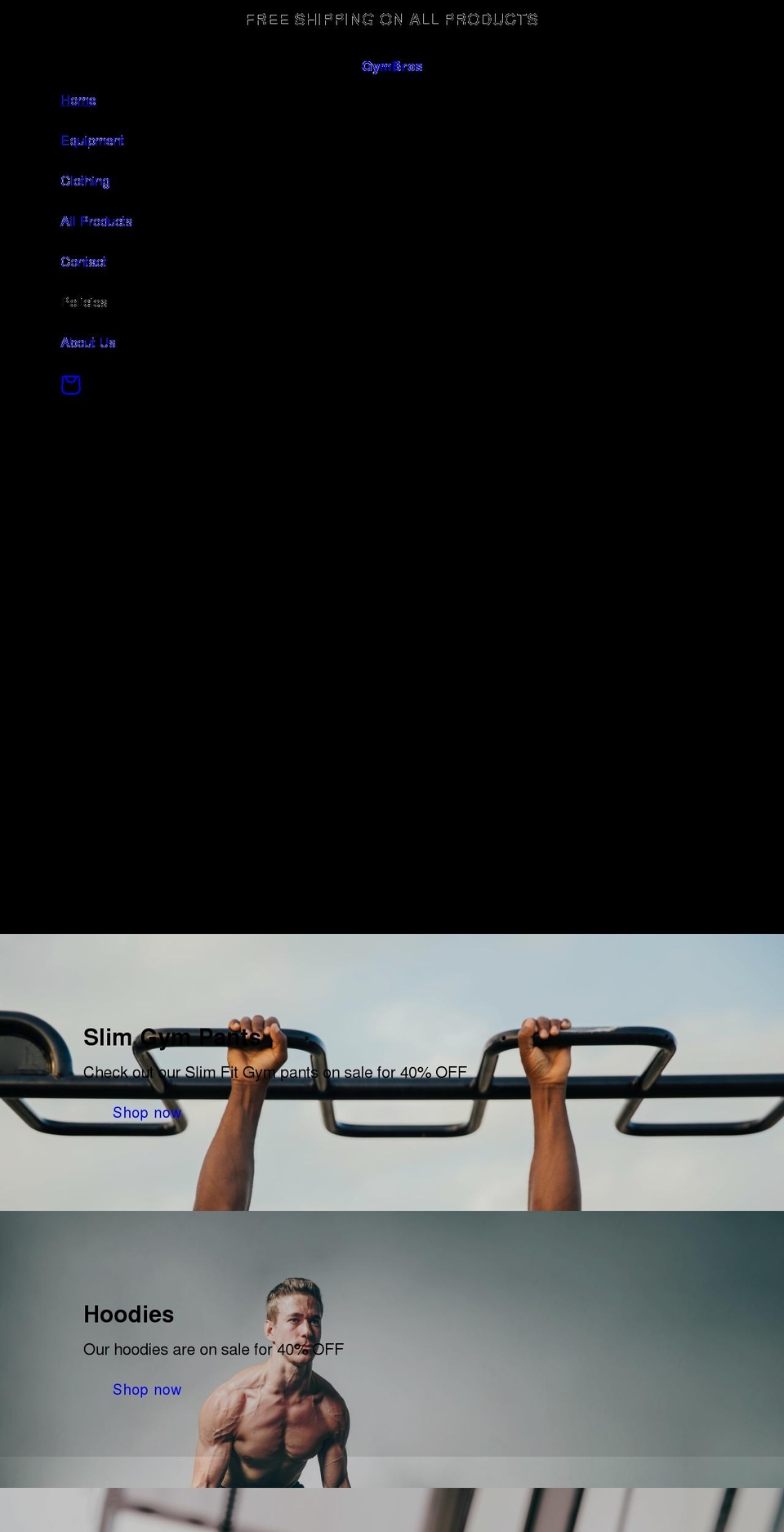 gymbros.org shopify website screenshot