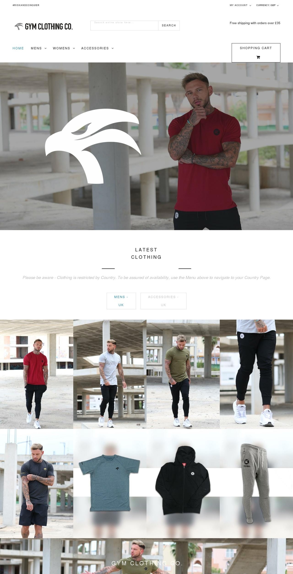 bazien-layout-3 Shopify theme site example gymclothingco.com