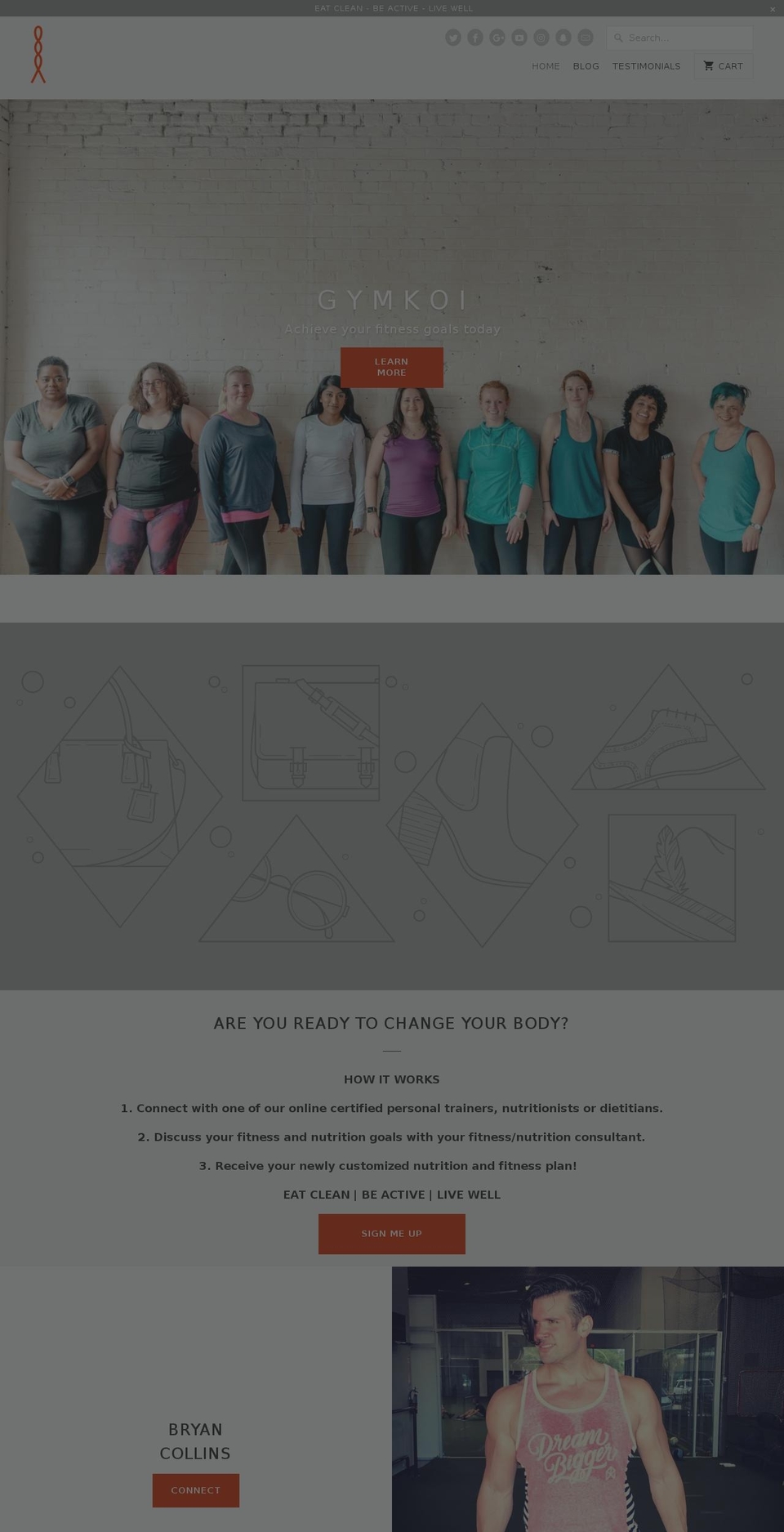 gymcoy.com — Shopify storefront screenshot