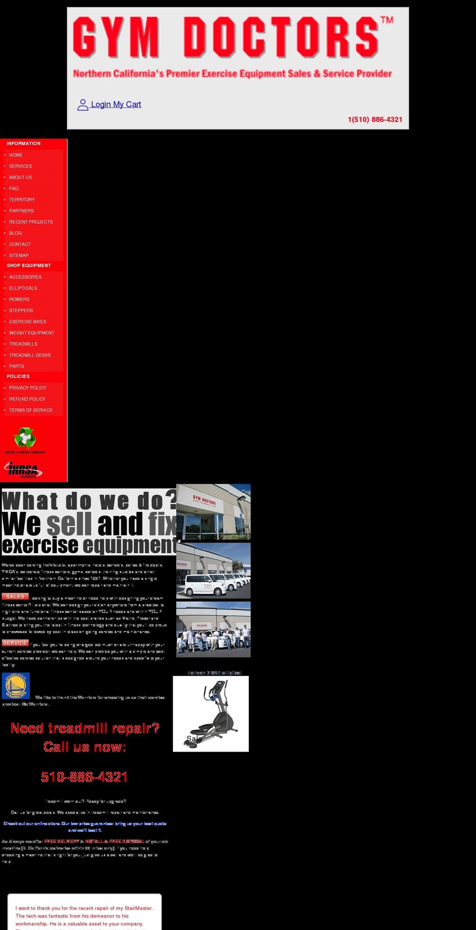 gymdoc.com shopify website screenshot