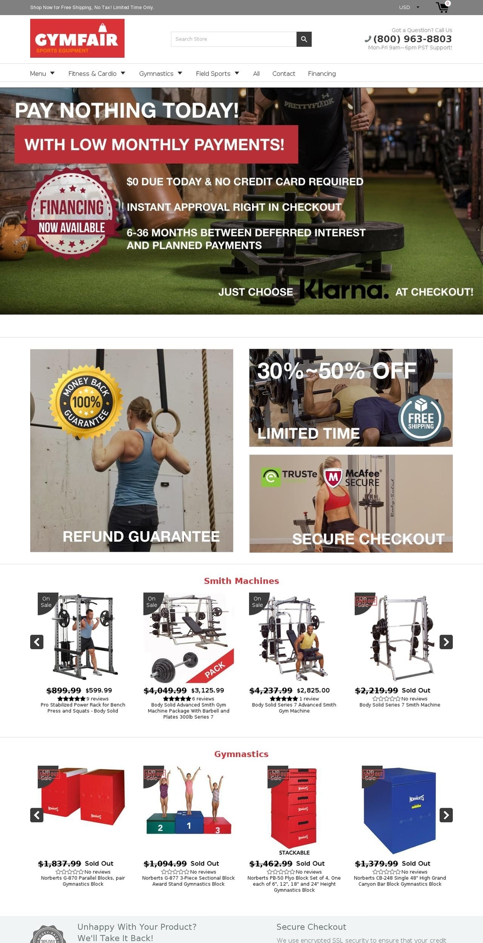 gymfair.com shopify website screenshot
