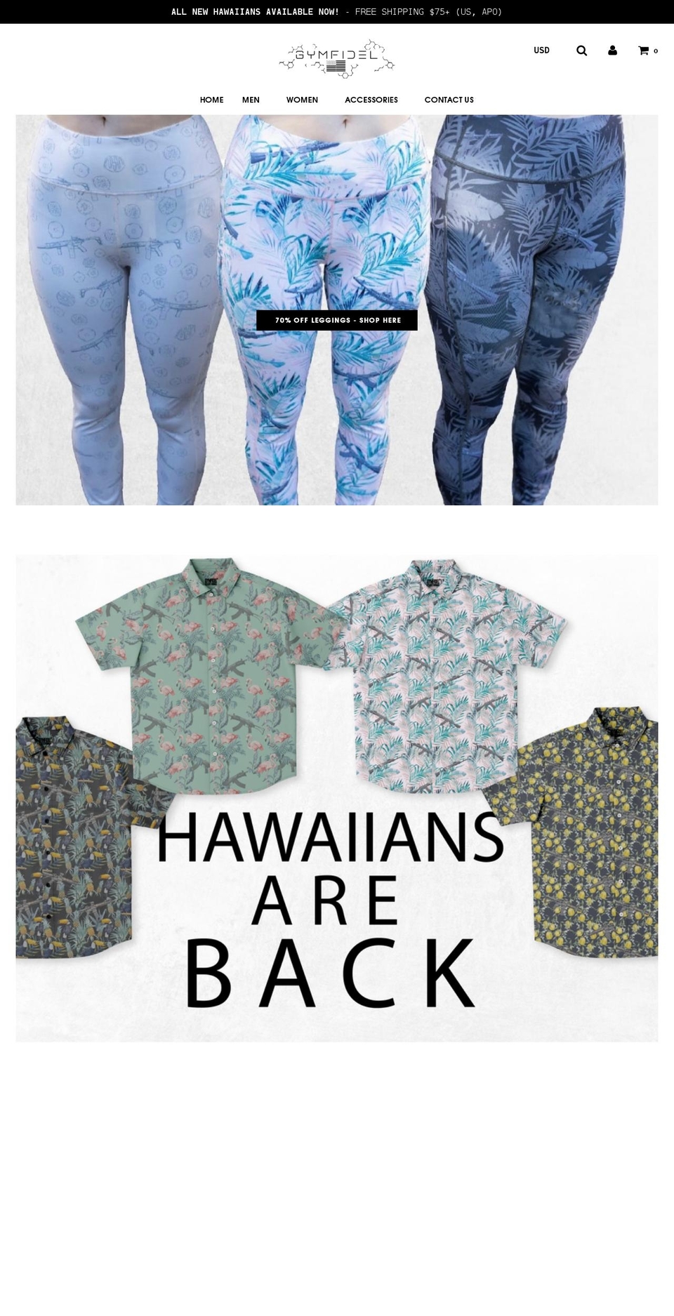 gymfidel.com shopify website screenshot