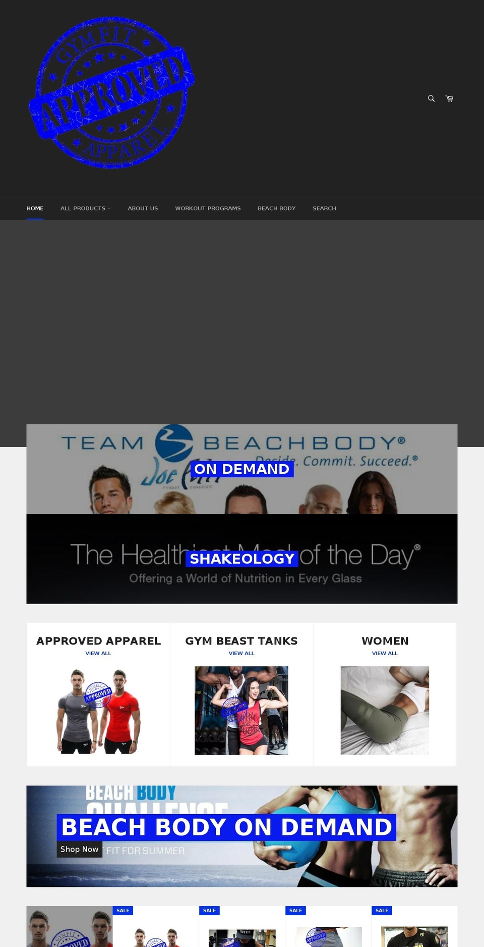 gymfitapproved.com — Shopify storefront screenshot