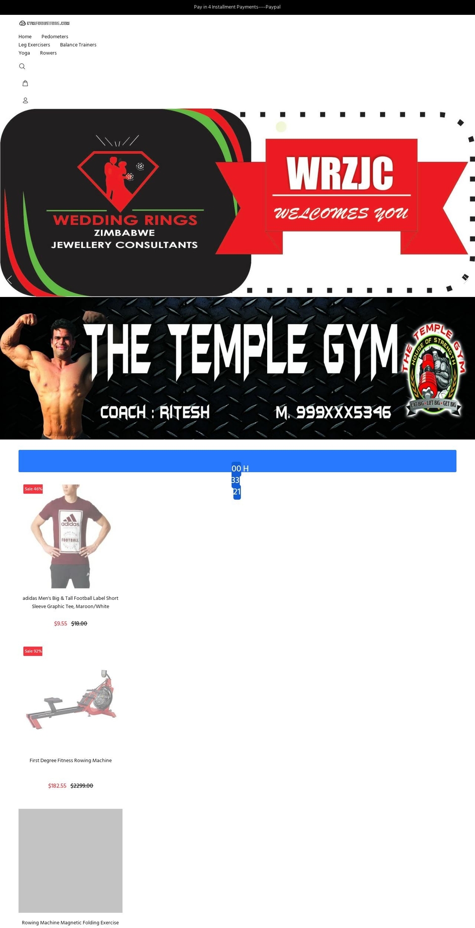 gymfoodstore.com — Shopify storefront screenshot