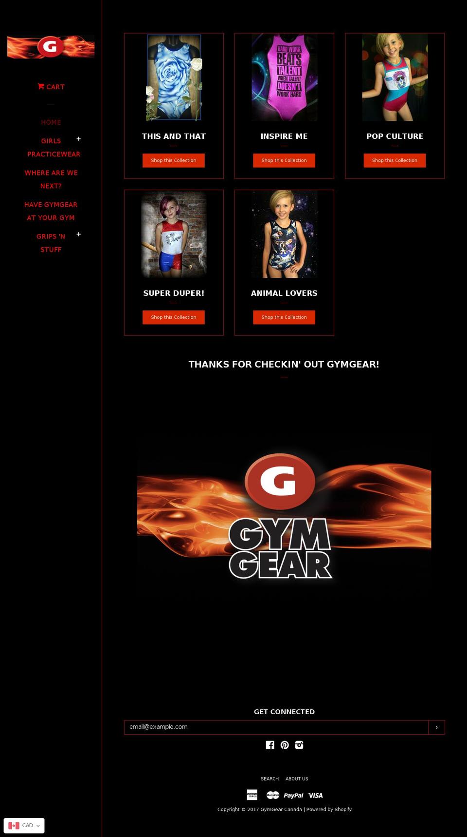 gymgear.org shopify website screenshot