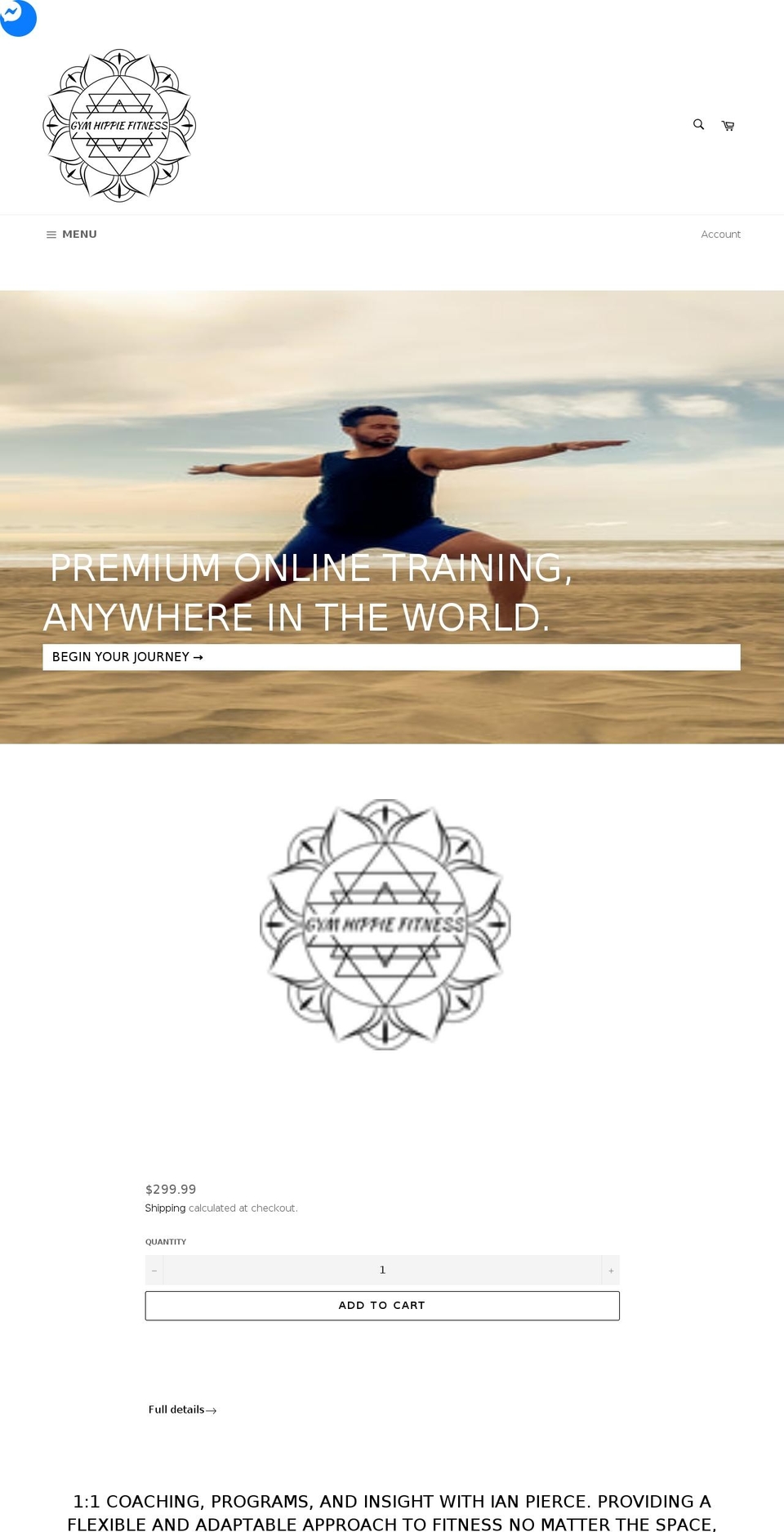 gymhippiefitness.com shopify website screenshot