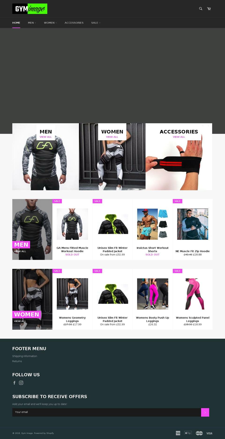 gymimage.com — Shopify storefront screenshot