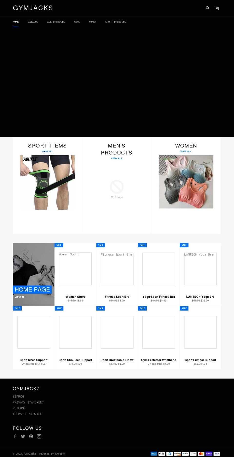 gymjacks.com shopify website screenshot