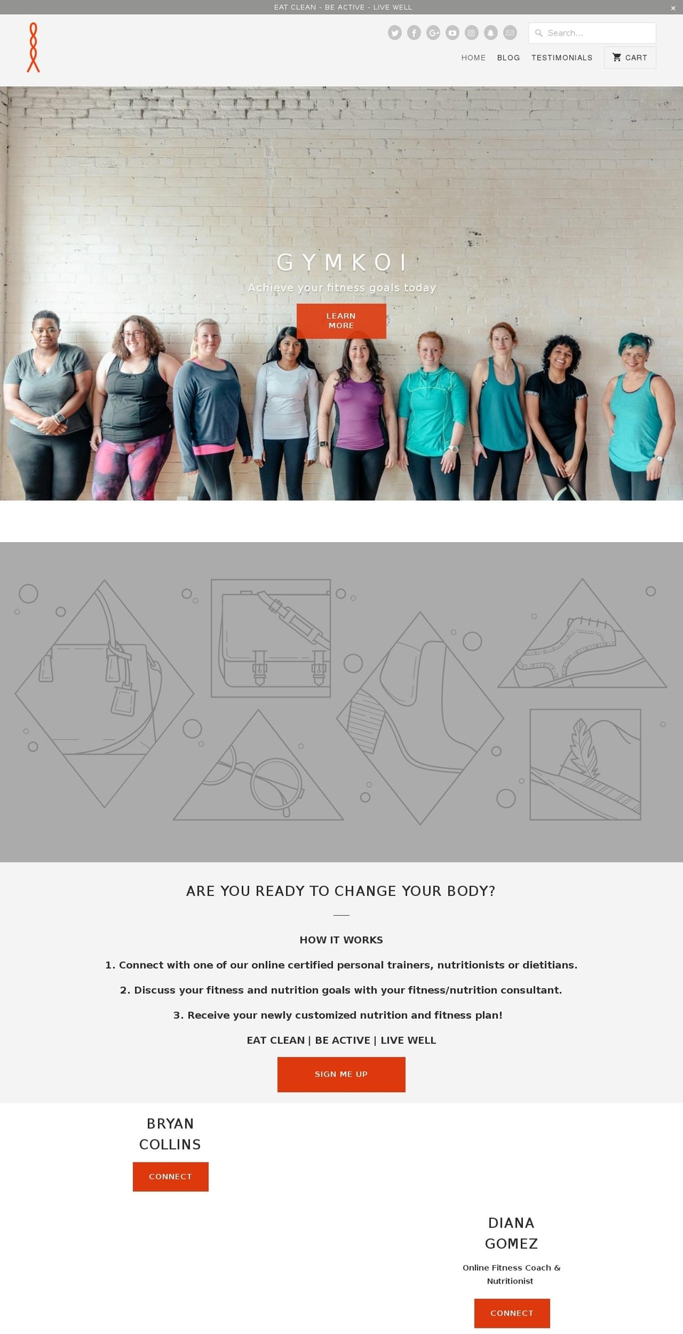 gymkoi.com — Shopify storefront screenshot