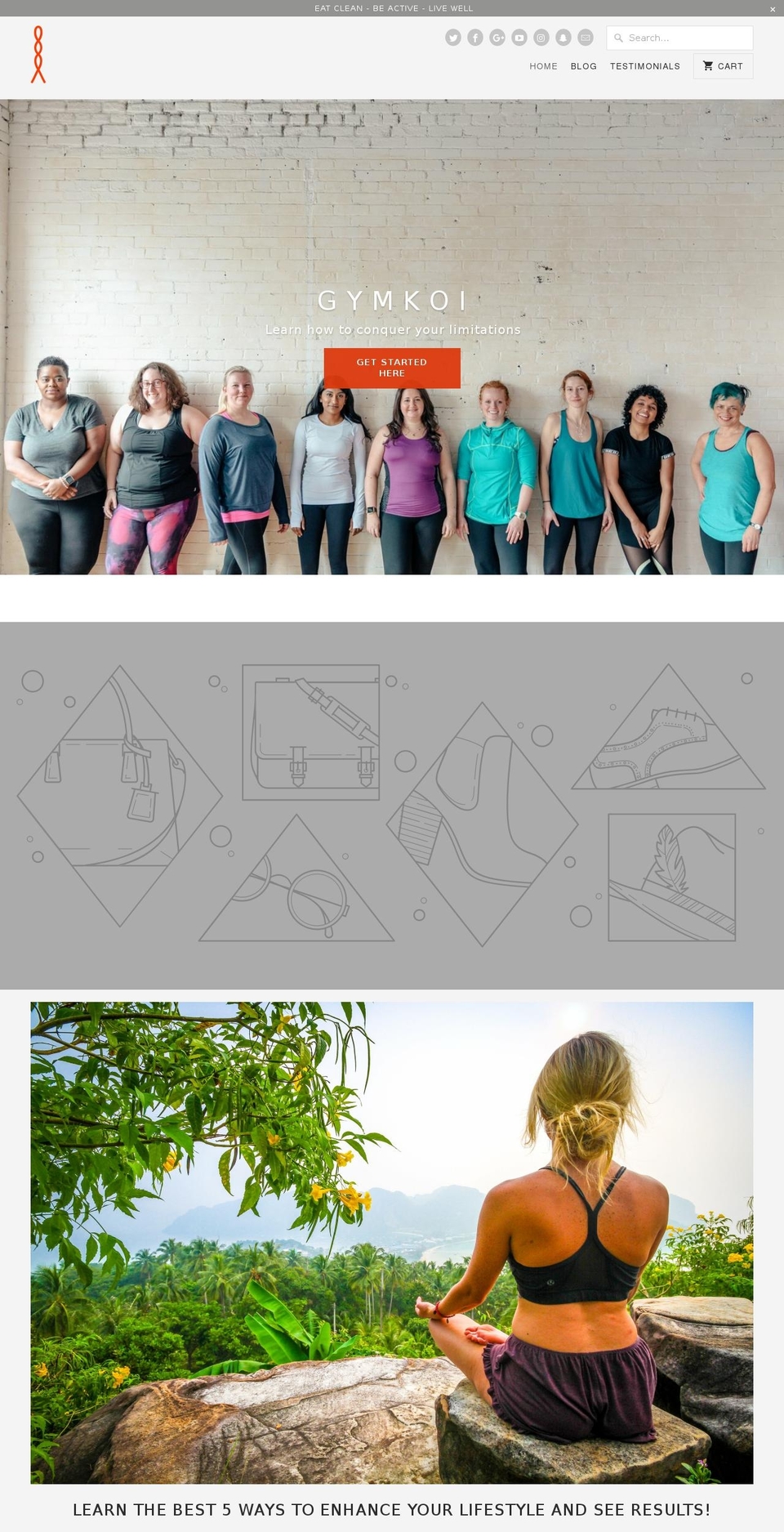 gymkoi.net shopify website screenshot