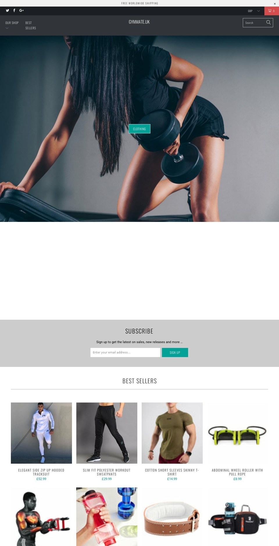 gymmate.uk shopify website screenshot