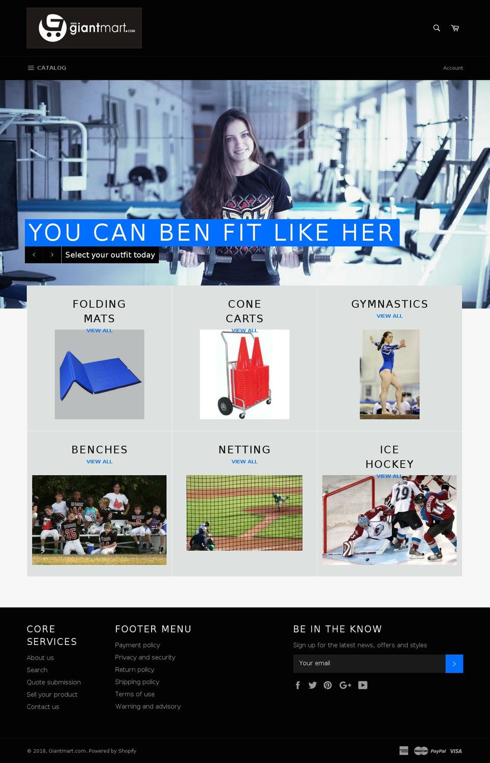 gymmatsdiscount.com — Shopify storefront screenshot