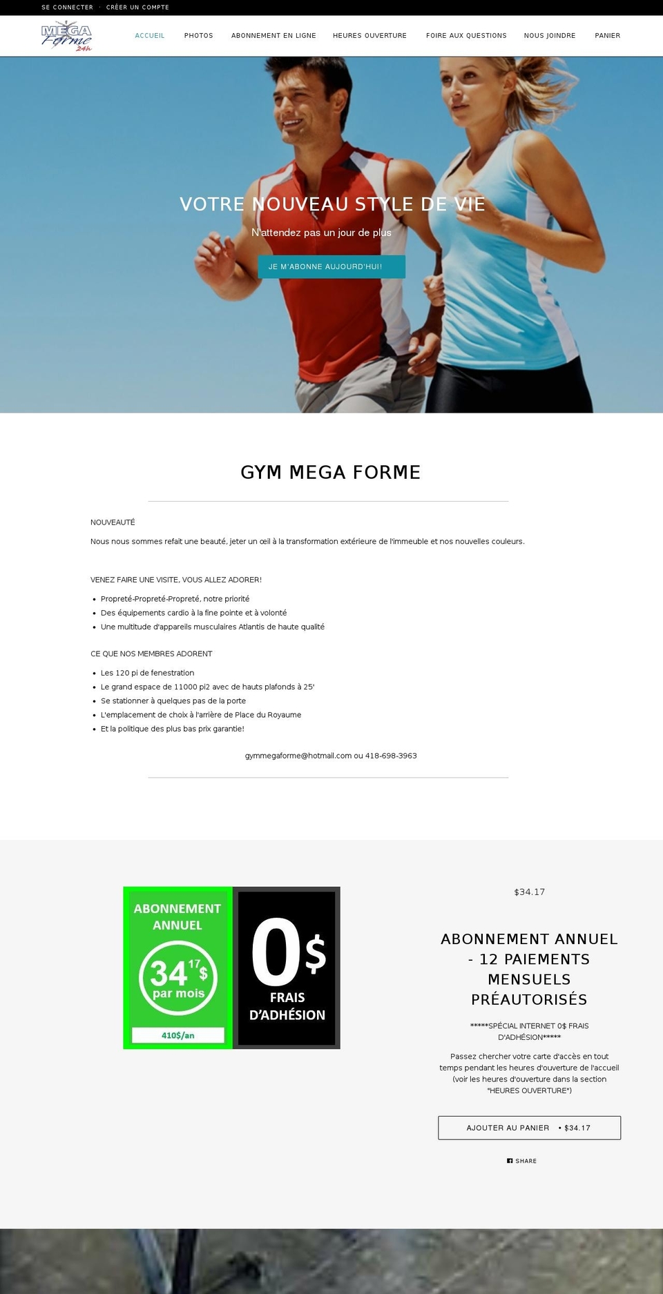 gymmegaforme.com shopify website screenshot