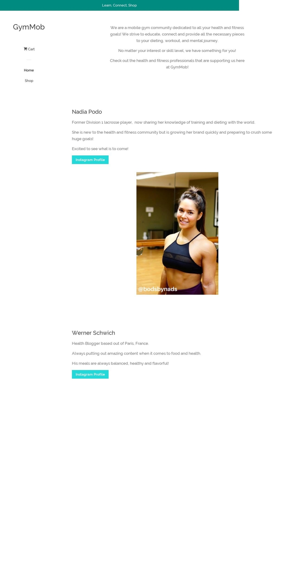 gymmobapp.com — Shopify storefront screenshot