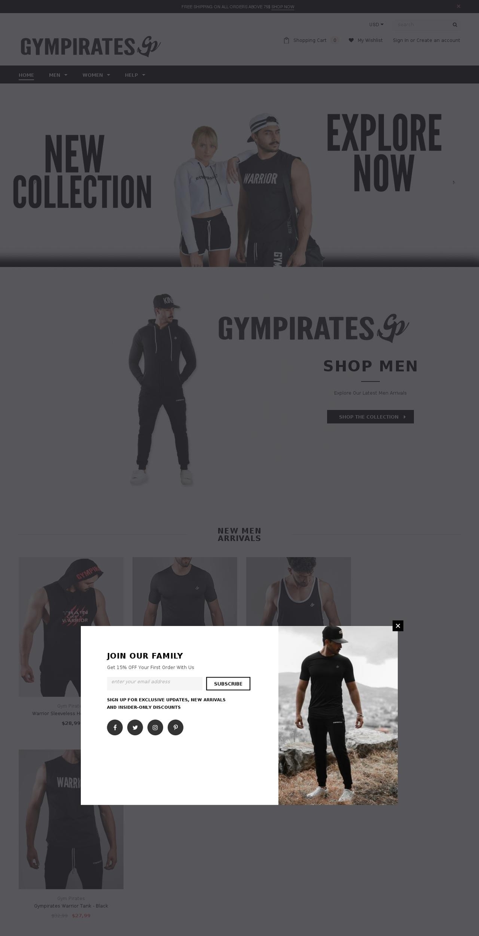 gympirates.com — Shopify storefront screenshot