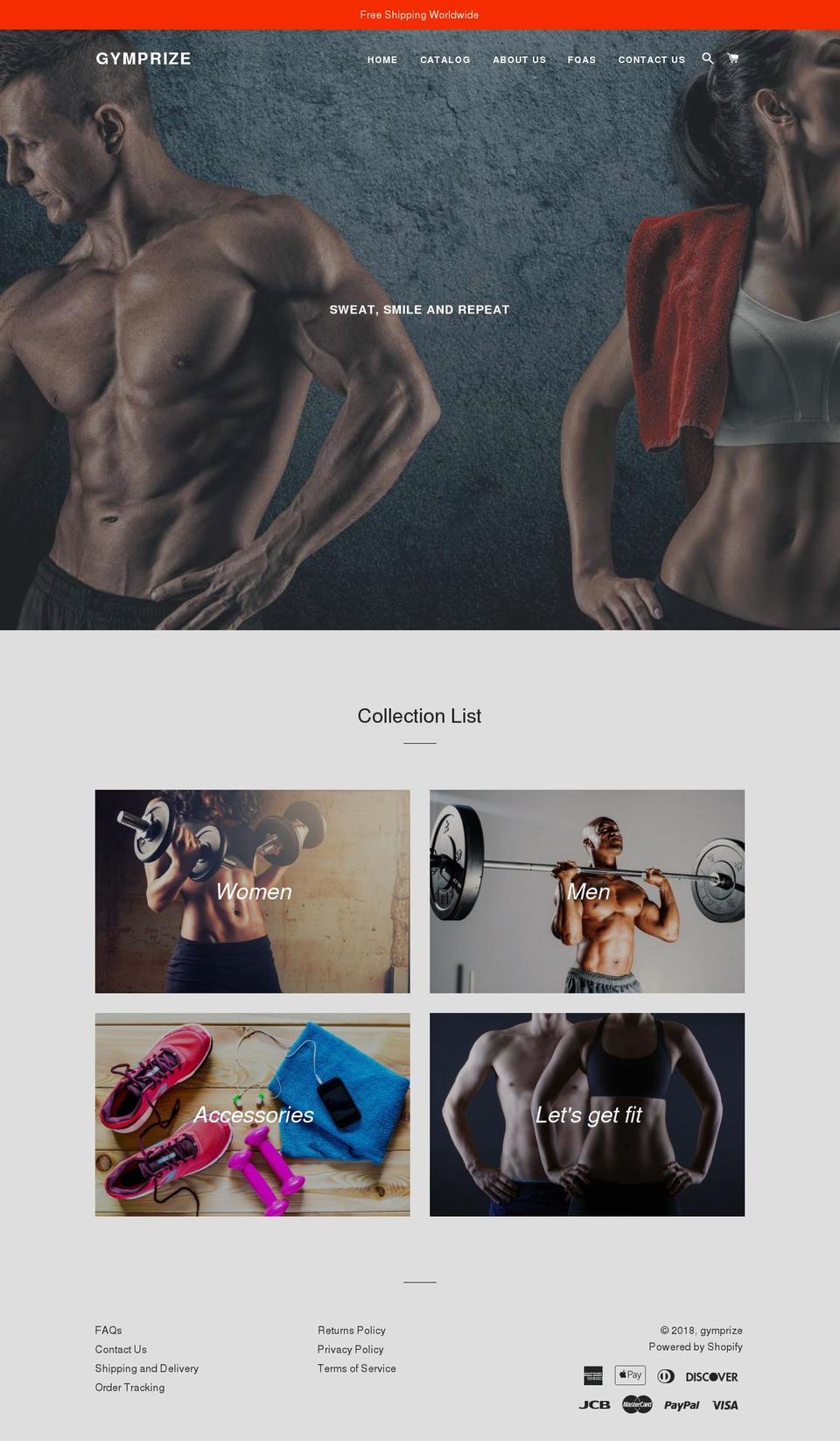 gymprize.com — Shopify storefront screenshot
