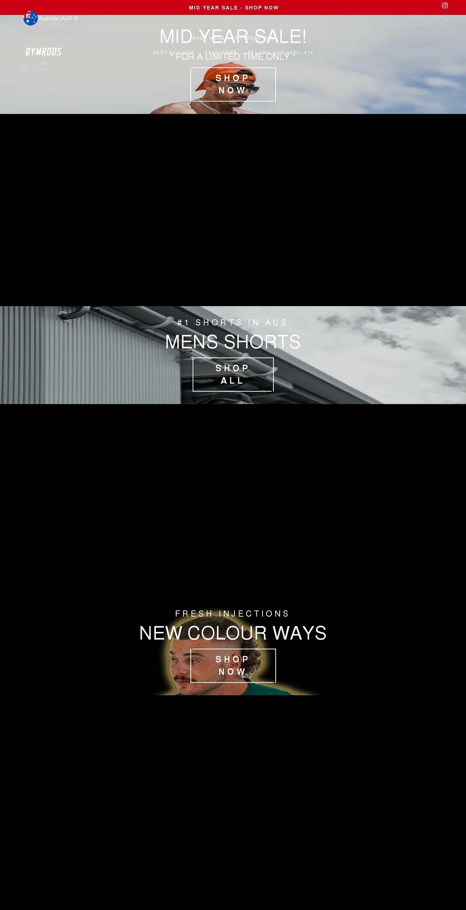 gymroos.com.au shopify website screenshot