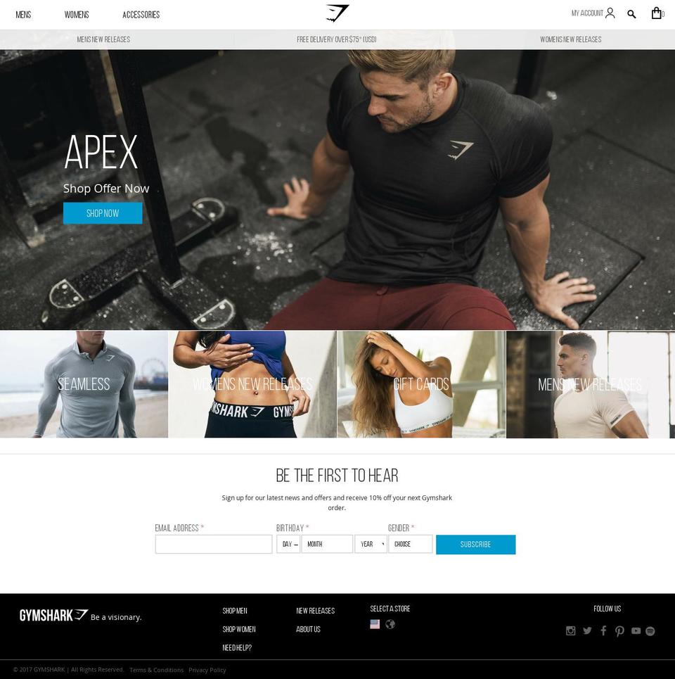 Gymshark 1.6 (Minicart Header IE Fix) Shopify theme site example gymshark.co