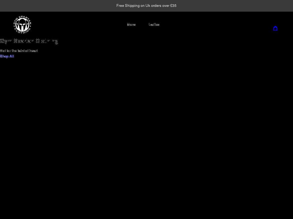 gymspartanclothing.com shopify website screenshot